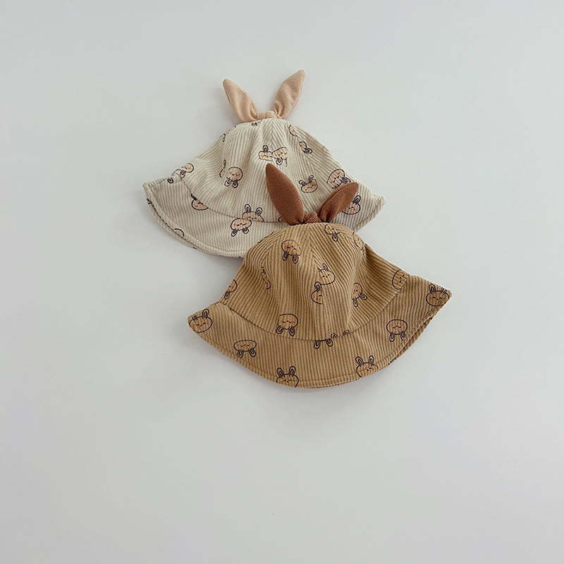 Baby Lovely Cartoon Bunny 3D Ears Bucket Hat