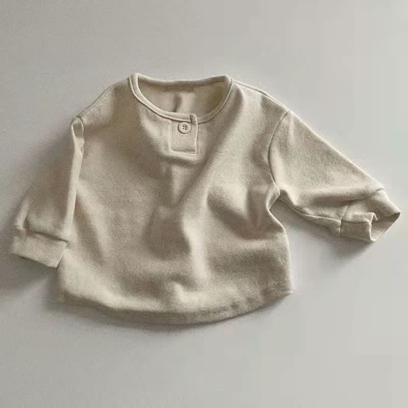 Baby Thicken Crew Neck Casual Shirt