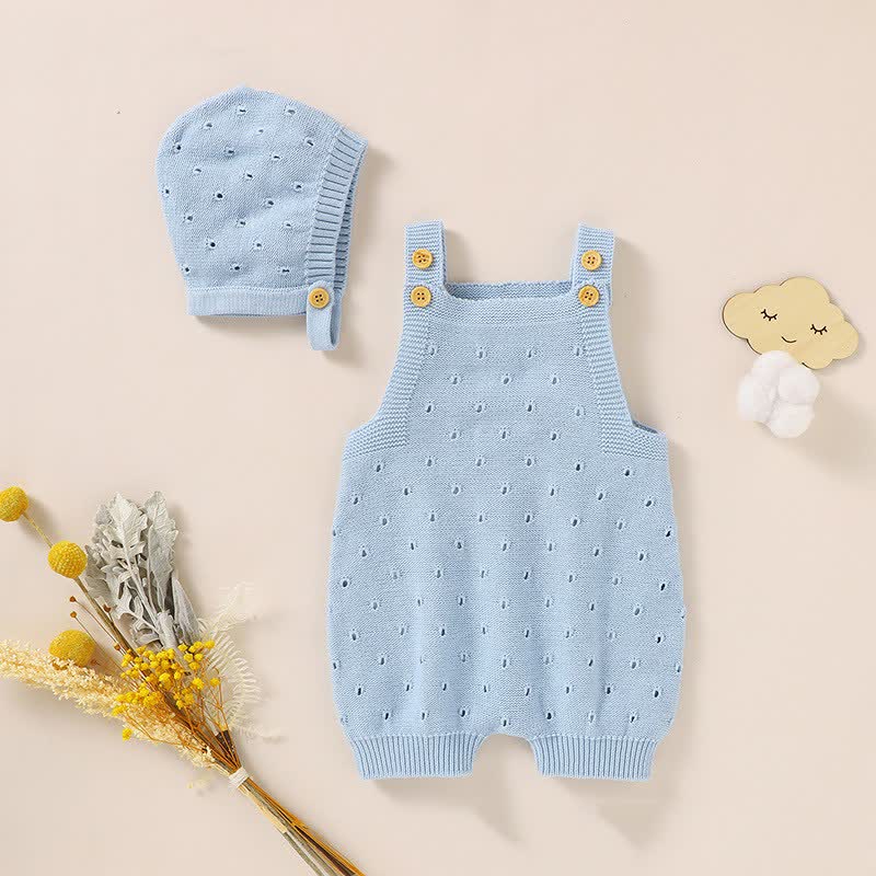 Baby Hollow Out Newborn Romper with Hat