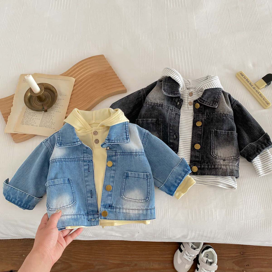 Toddler Pocket Polo Denim Jacket