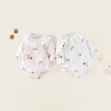 Baby Bunny Flounce Lace Collar Bodysuit