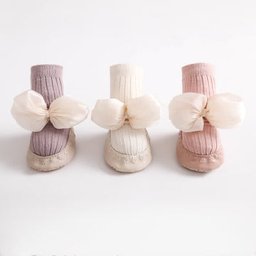 Baby Bowknot Warm Floor Shoes Socks