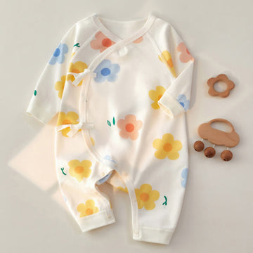 Baby Flower Newborn Crew Neck Romper