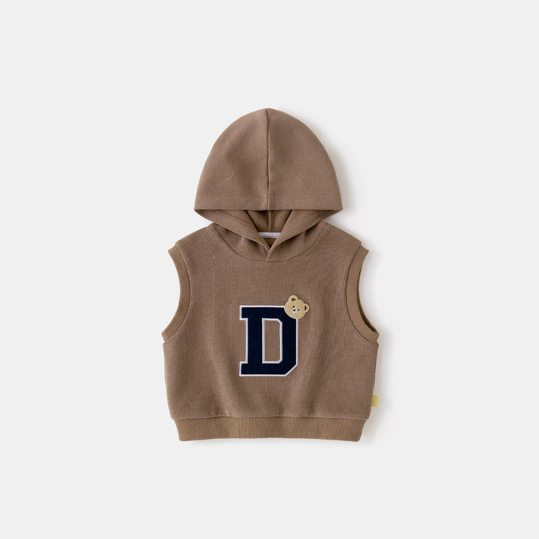 D Toddler Letter Cartoon Bear Hooded Vest