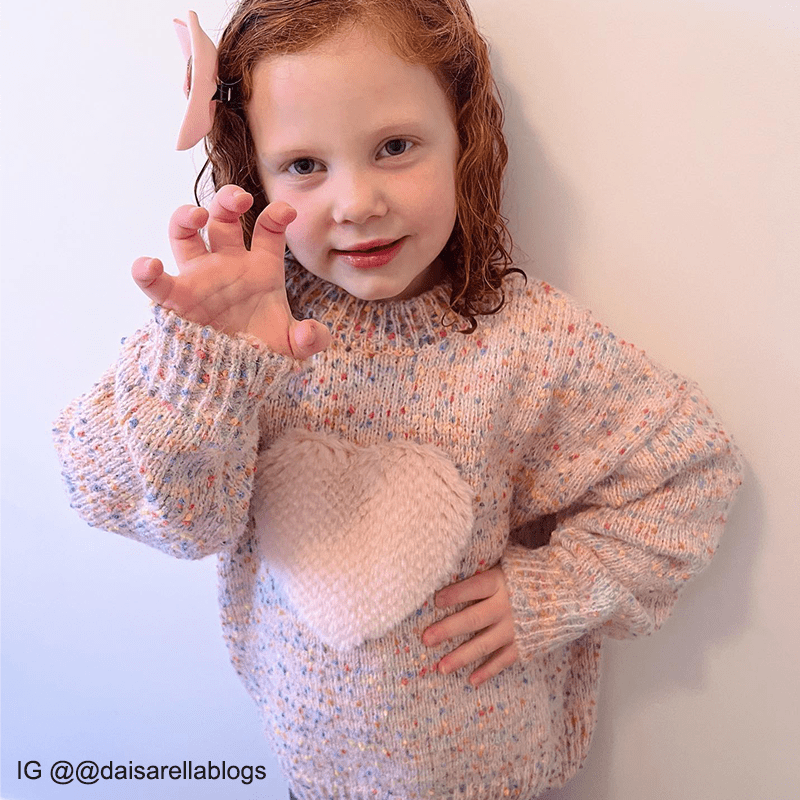 Toddler Girl Heart Warm Sweater