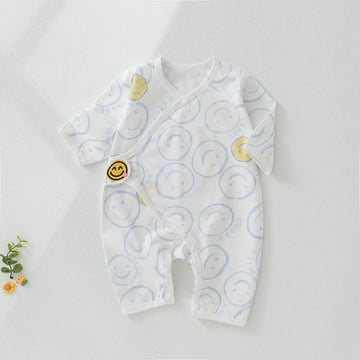 HAPPY Baby Smiley Velcro Newborn Kimono Romper