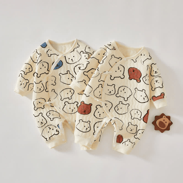 Baby Bear Seamless Newborn Kimono Romper