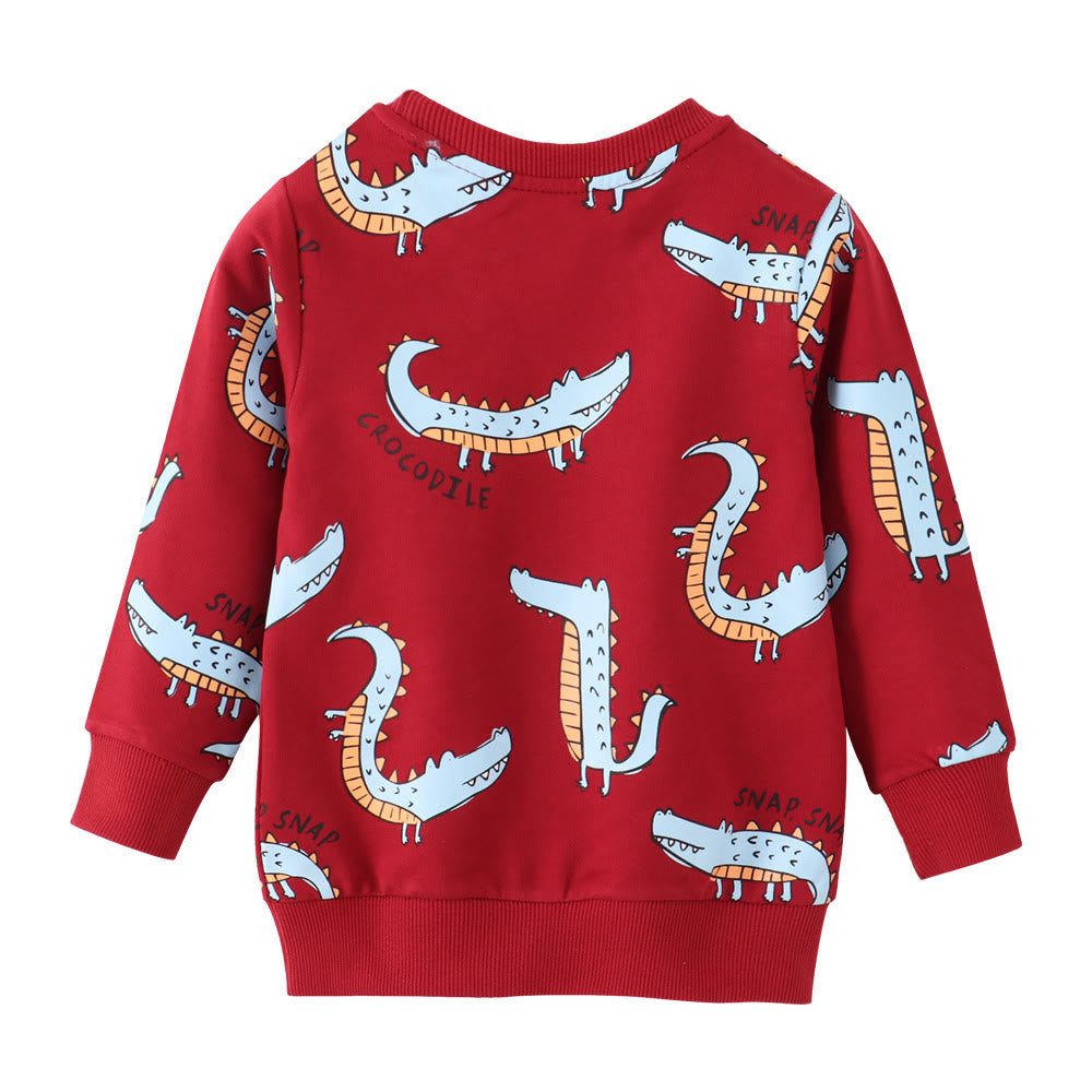 CROCODILE SNAP Toddler Cartoon Slogan Casual Sweatshirt