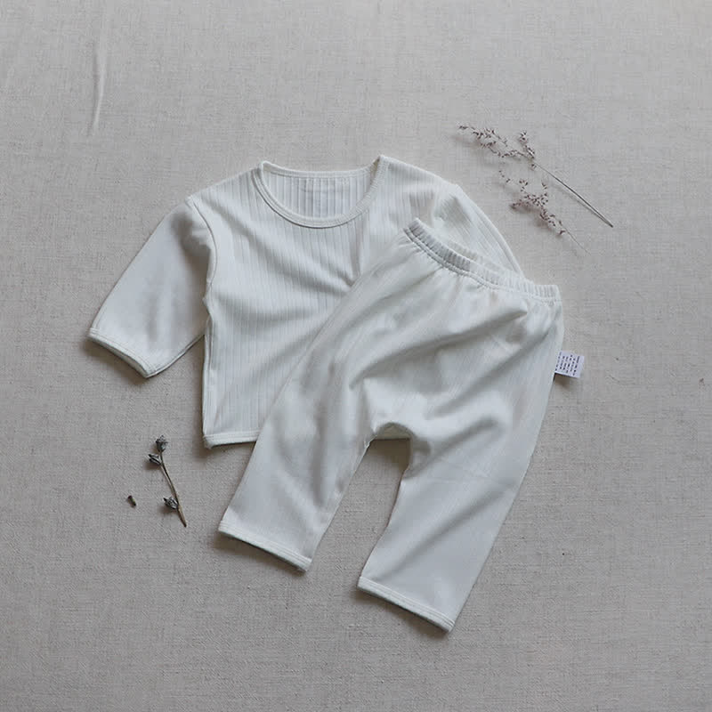 Baby Ribbed Loose Pajamas Set