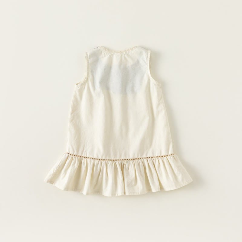 Toddler Girl Embroidered Panel A Line Dress