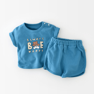 ALWAYS BE HAPPY Baby Bear Tee and Shorts Set