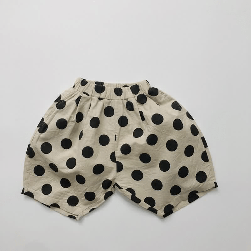 Toddler Boy Dot Linen Casual Shorts