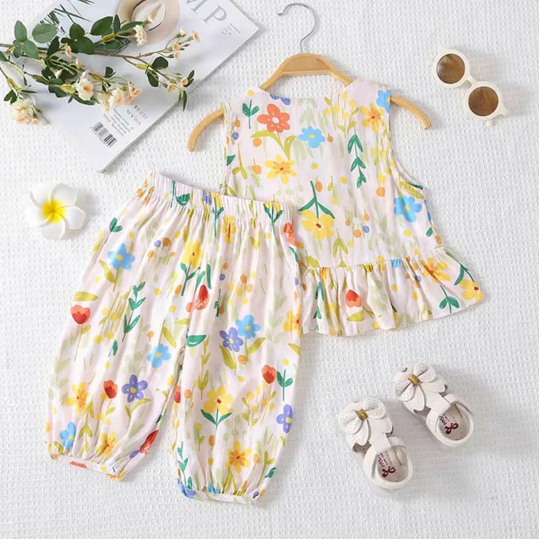 Toddler Girl Flower Pajama 2 Pieces Set