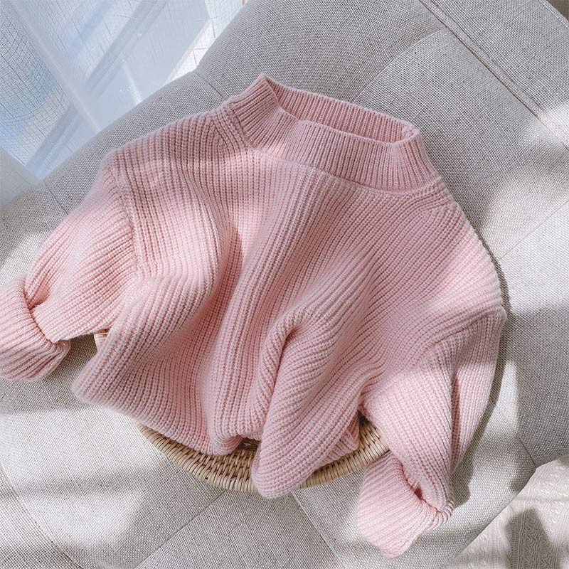 Baby Toddler Solid Color Loose Sweater