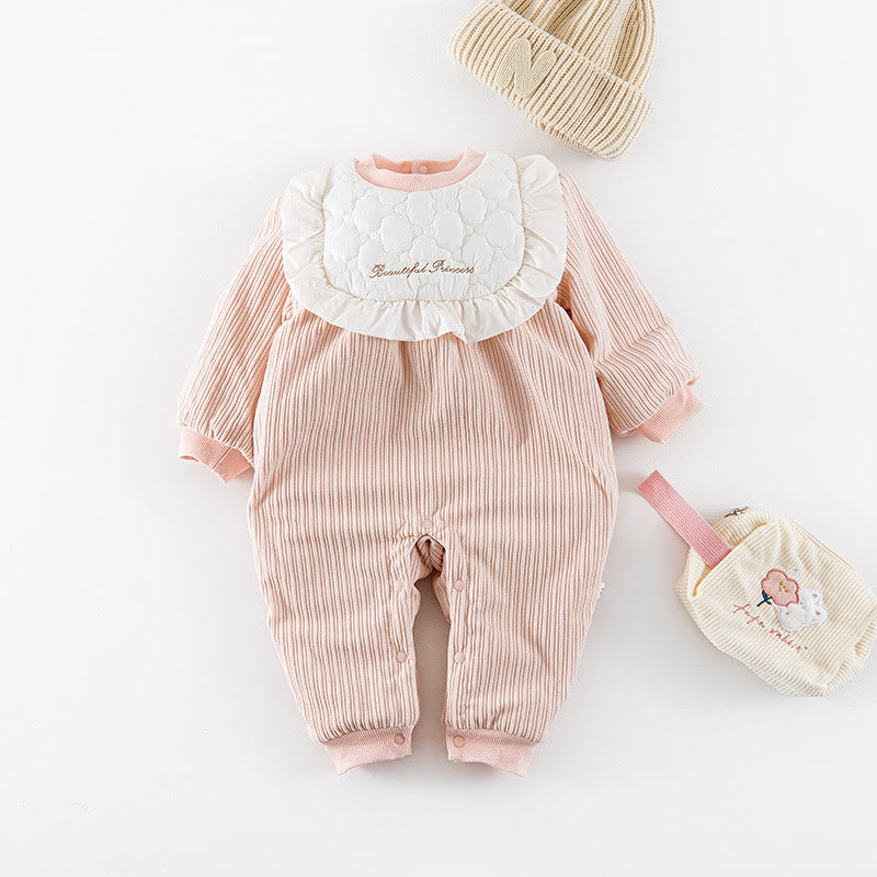 Baby Girl Corduroy Sweet Quilted Romper