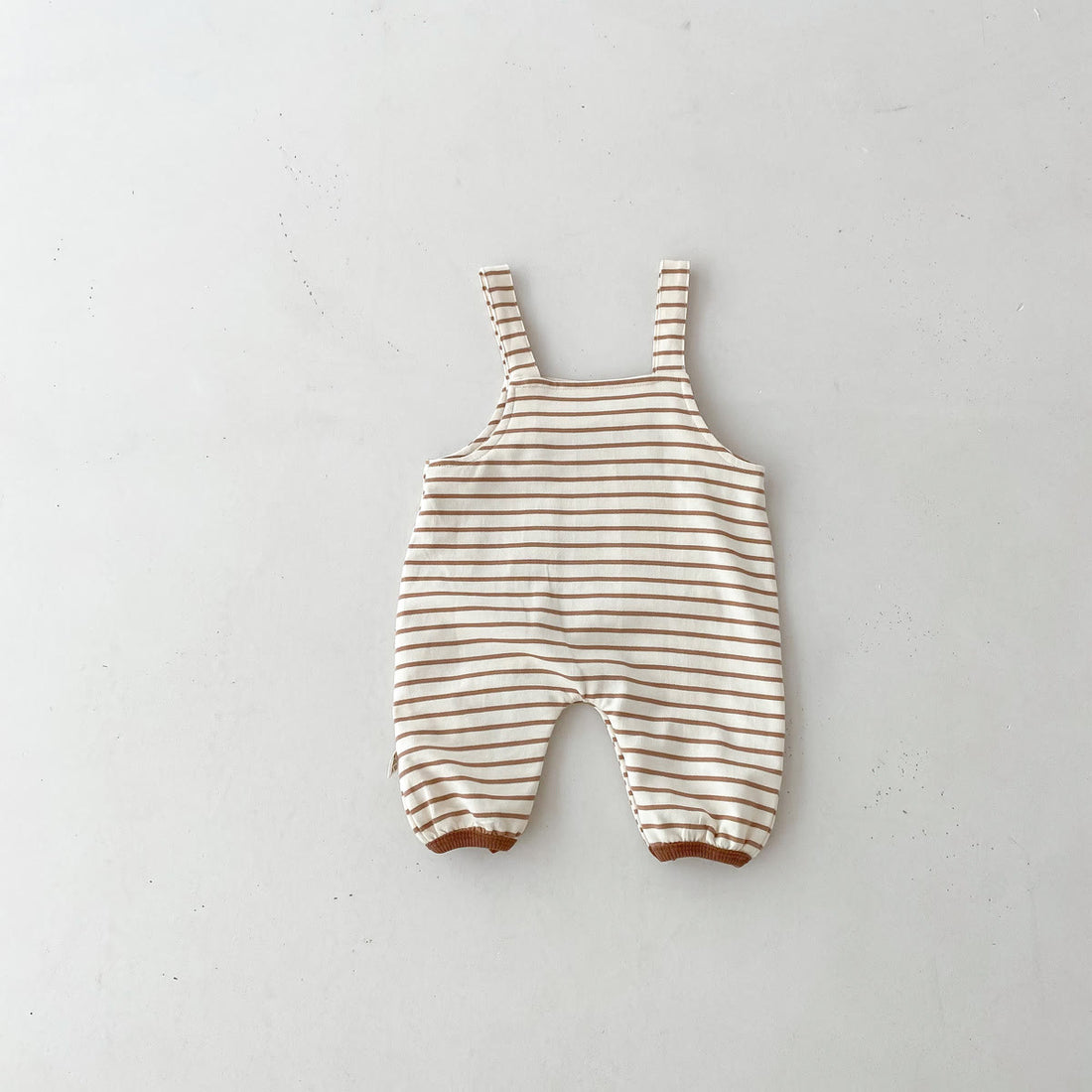 OOTTY Baby Bear Striped Pocket Overalls