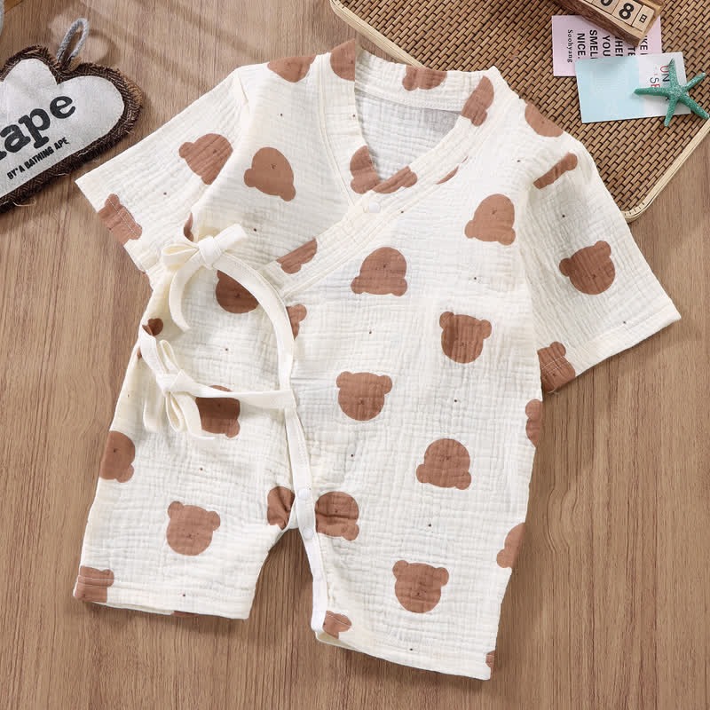 Baby Bear Seamless Cozy Kimono Romper