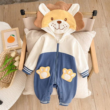 Baby Cute Lion Hooded Romper