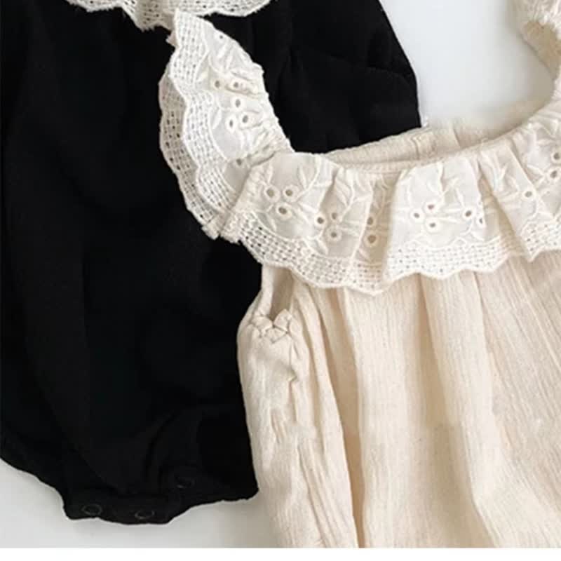 Baby Lace Trim Strap Bodysuit