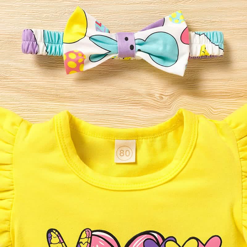 PEACE LOVE PEEPS Toddler Girl Bunny 3 Pieces Set