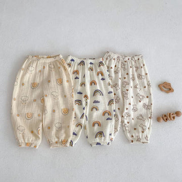 Baby Rainbow Bear Linen Pants