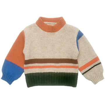 Toddler Girl Striped Knitted Sweet Sweater