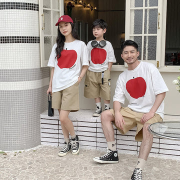 PEACE JOY Family Matching Apple Tee