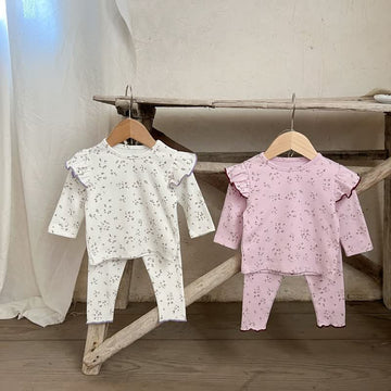 Baby Ruffled Florals Pajamas Set