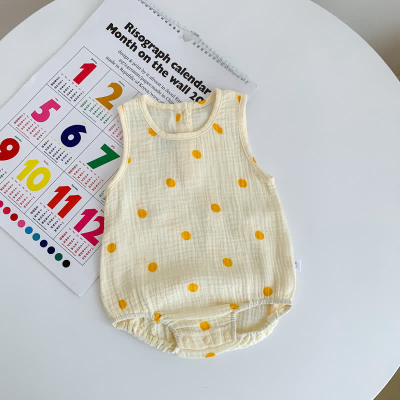 Baby Dot Fruit Sleeveless Bodysuit