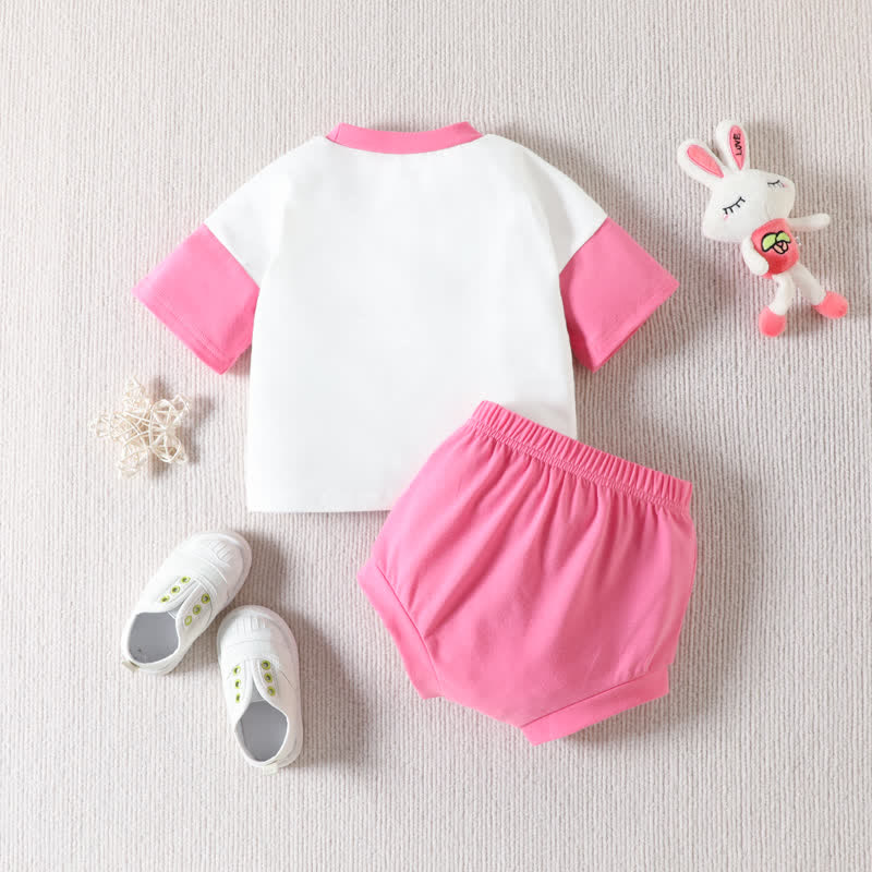 BUNNY SEASONL Baby Tee and Shorts Set