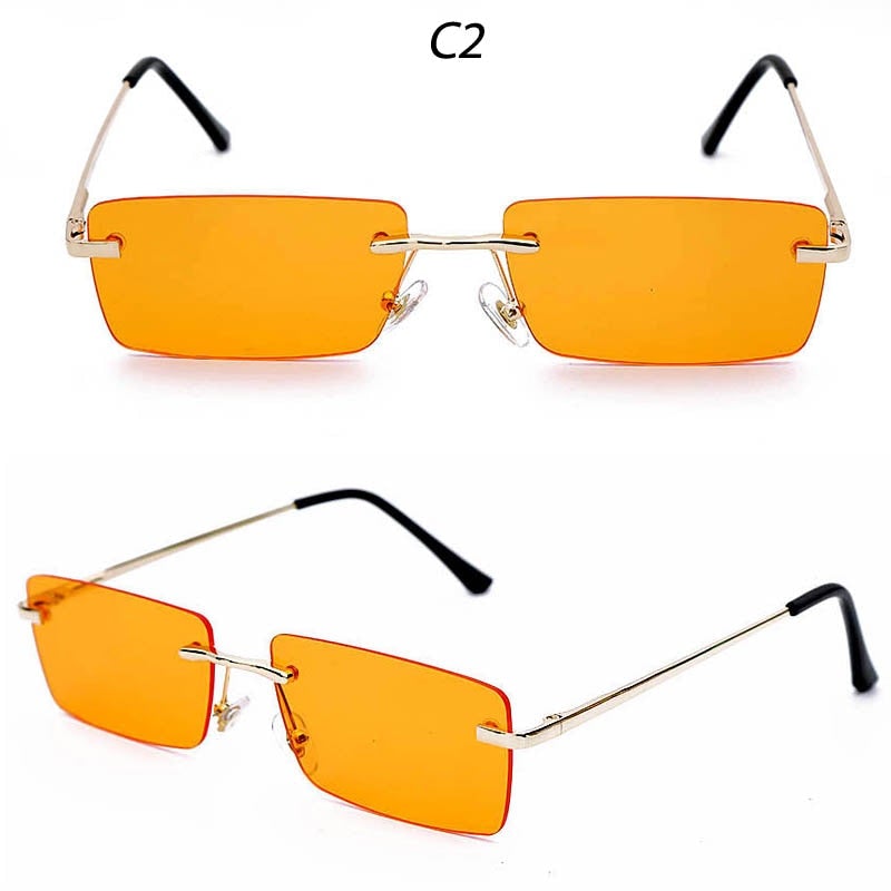 Vintage Small Square Frame Gradient Retro Sunglasses