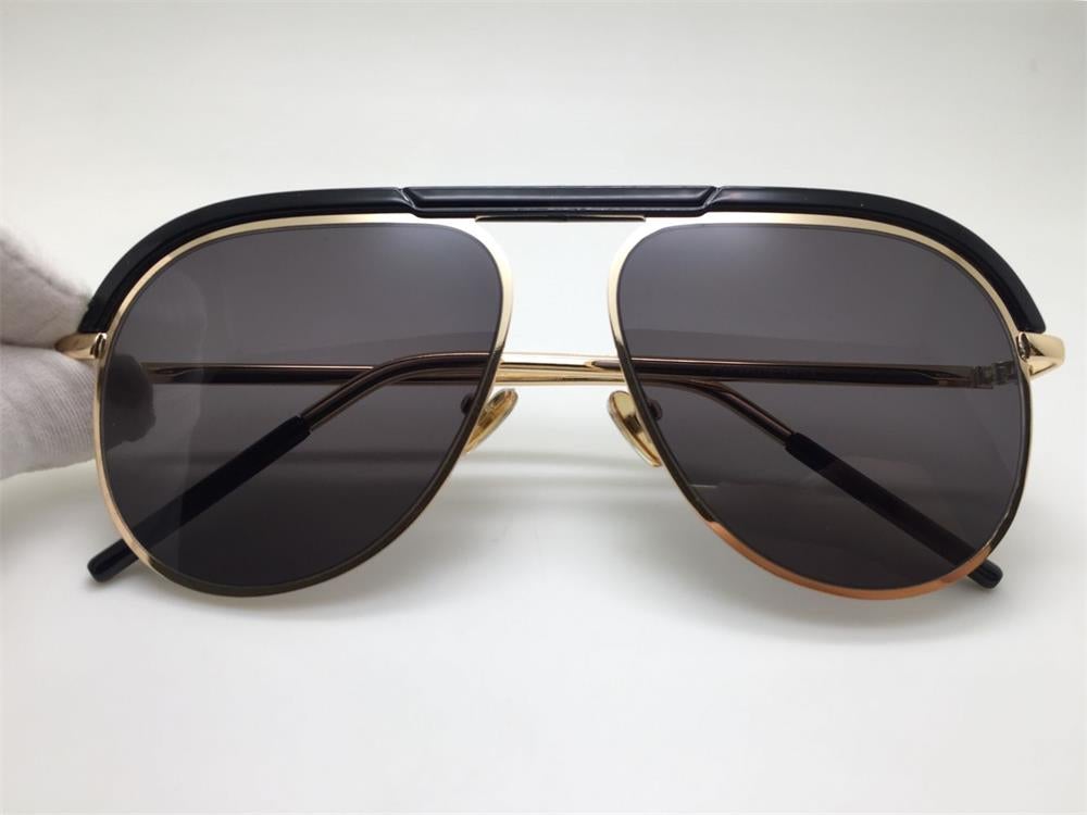 Oversized Luxury Vintage Mirror Stylish Brow Bar Aviator Sunglasses