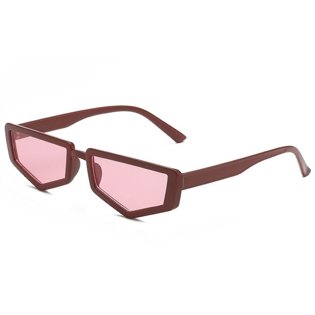 Flat Top Small Polygon Shape Frame Vintage Retro Sunglasses