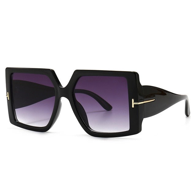 Classic Oversized  Leopard Square Sunglasses