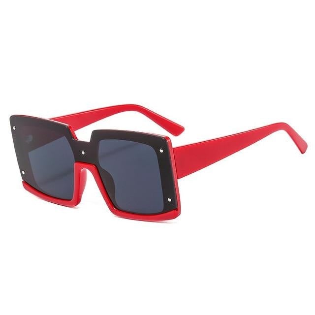 Oversized Double Color Frame Square Sunglasses