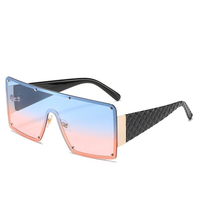 Metal Frame Square Rimless Sunglass