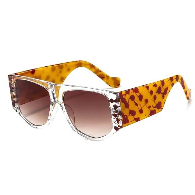 Irregular Polygon Print Square Sunglasses