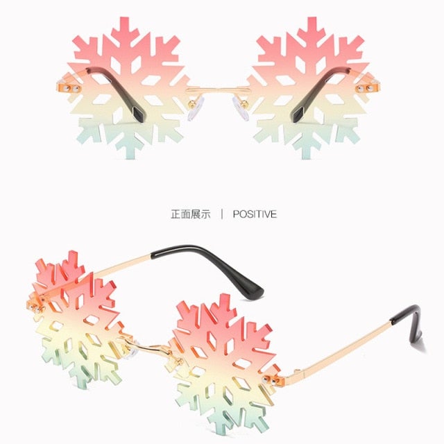 Heart Drip Rimless Retro Sunglasses