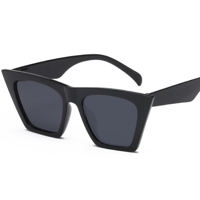 Solid Frame Cute Cat Eye Sunglasses