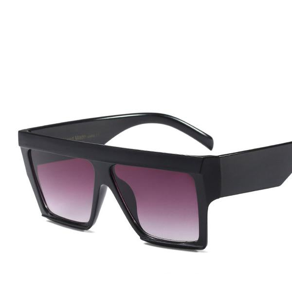 Semi Rimless Resin Square Sunglasses