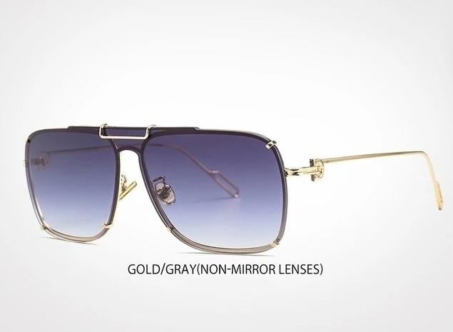 Alloy Frame Rimless Square Sunglass