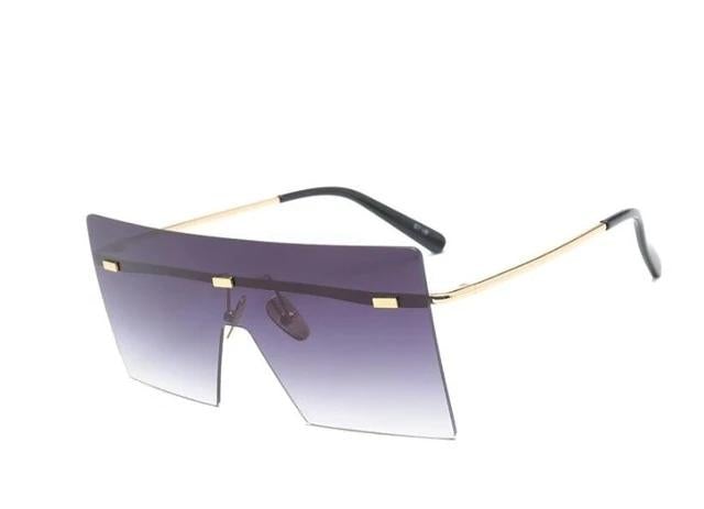 Oversized Rimless Retro Sunglass